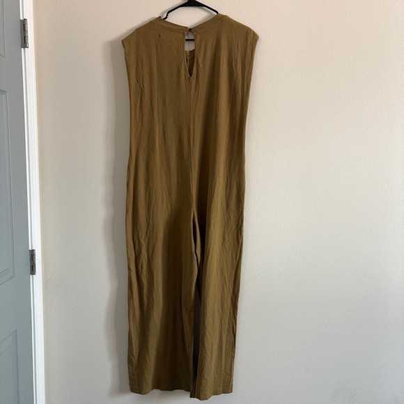 NWT Nightcap Clothing Olive Green Wide Leg Jumpsuit Size Medium 100% Cotton - Picture 7 of 13